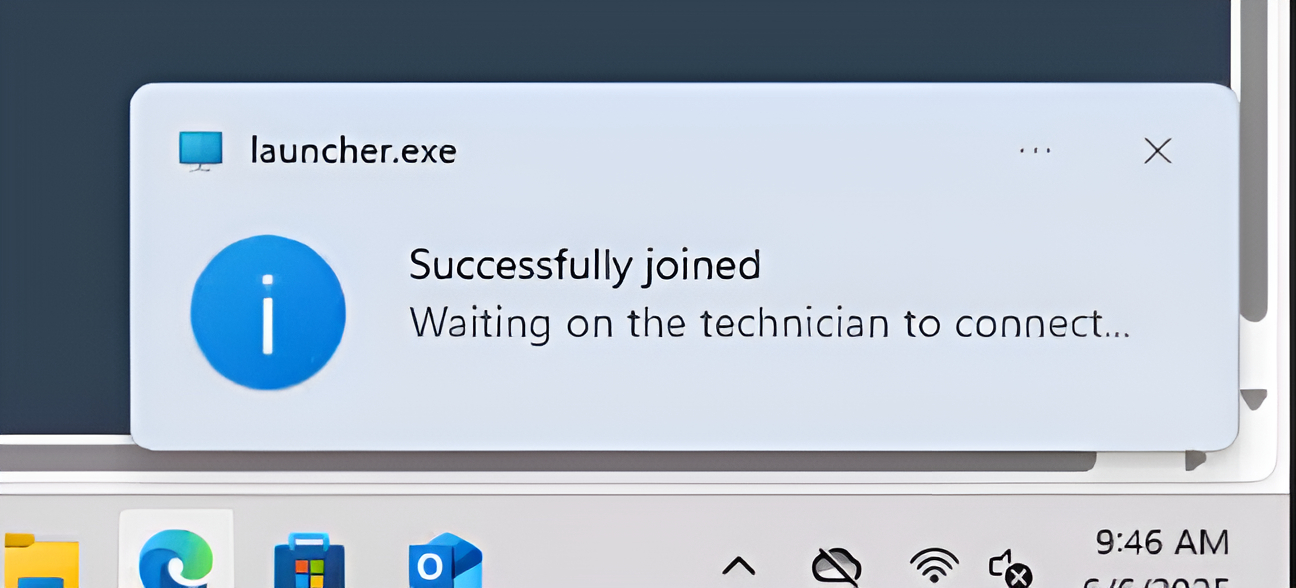 Connection confirmation